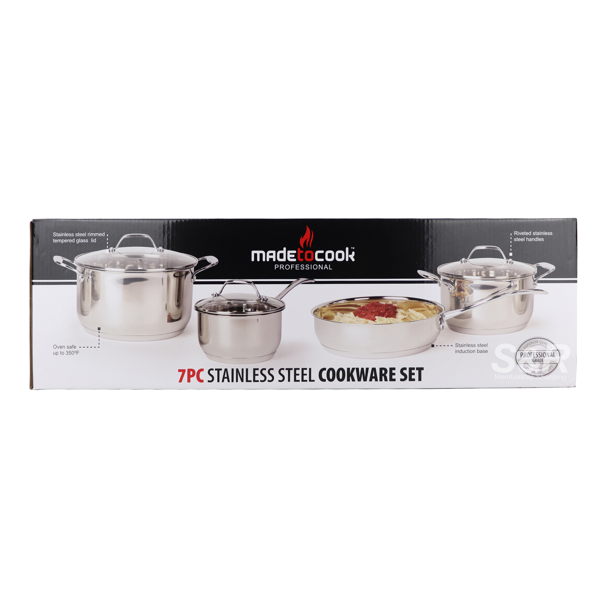 Made To Cook 7pc Stainless Steel Cookware Set Made To Cook 7pc Stainless Steel Cookware Set
